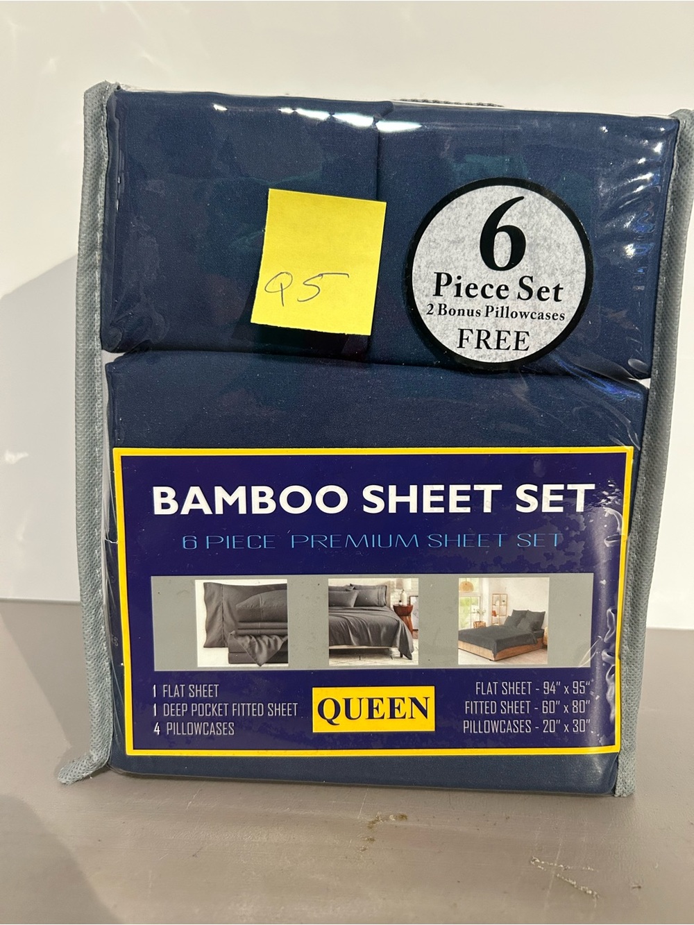 Bamboo Sheet Set - Navy Queen (6 Piece)